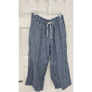 Linen Beach Lunch Lounge Cropped Pants